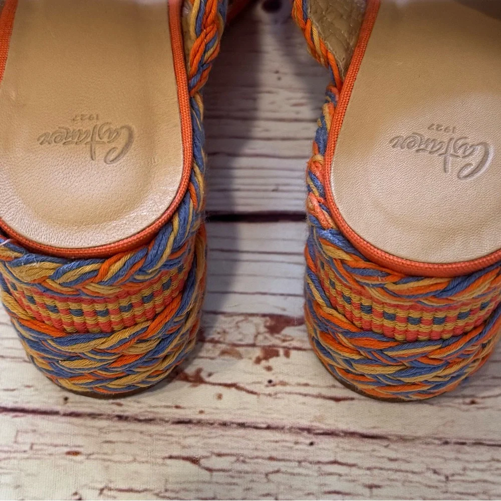 CASTANER Querima Espadrille Wedge Sandals in Naranja Multi Sz 40 Sz 10